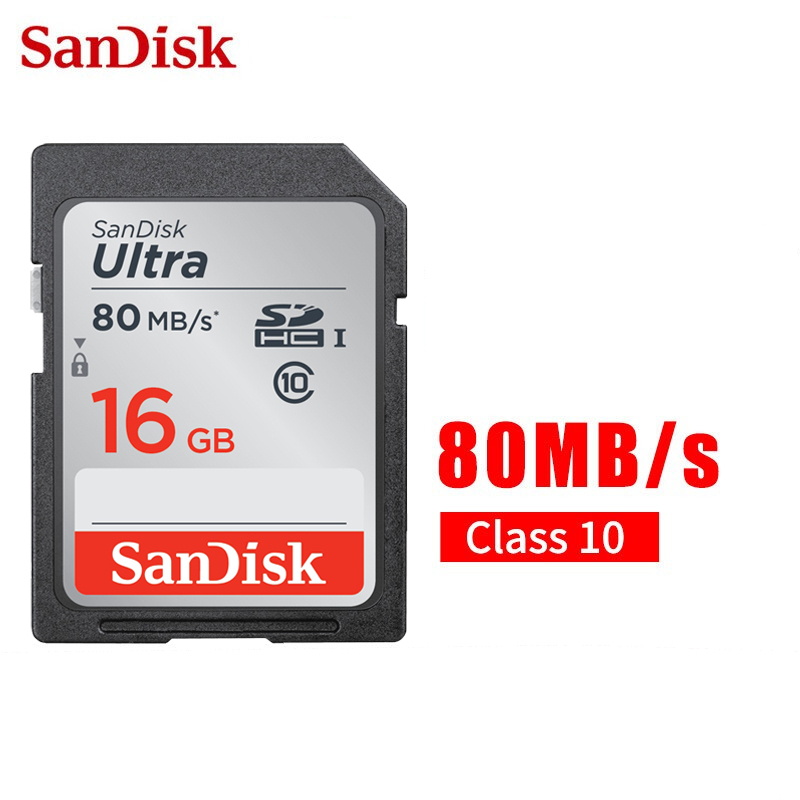 SanDisk SD 카드 128 기가 바이트 64 기가 바이트 32 기가 바이트 16 기가 바이트 microSDHC SDXC UHS-I 메모리 카드 마이크로 SD 카드 TF 카드 80 메가바이트/초 Class10 U3 카메라 SDUNC